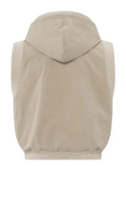 Load image into Gallery viewer, Sleeveless cardigan with hood and contrasting details - Yaya the Brand