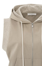 Load image into Gallery viewer, Sleeveless cardigan with hood and contrasting details - Yaya the Brand
