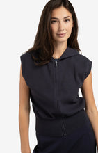 Load image into Gallery viewer, Sleeveless Knitted Hoody with Zipper Yaya the Brand