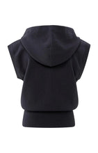 Load image into Gallery viewer, Sleeveless Knitted Hoody with Zipper Yaya the Brand