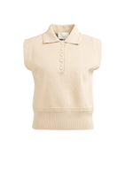 Load image into Gallery viewer, Sleeveless sweater with collar Yaya the Brand