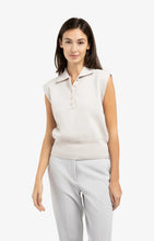 Load image into Gallery viewer, Sleeveless sweater with collar Yaya the Brand