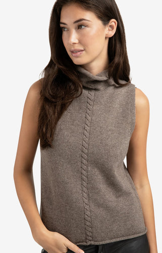 Cable high neck Sweater Yaya the Brand