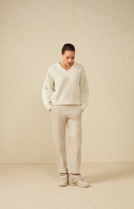 Soft herringbone Trousers