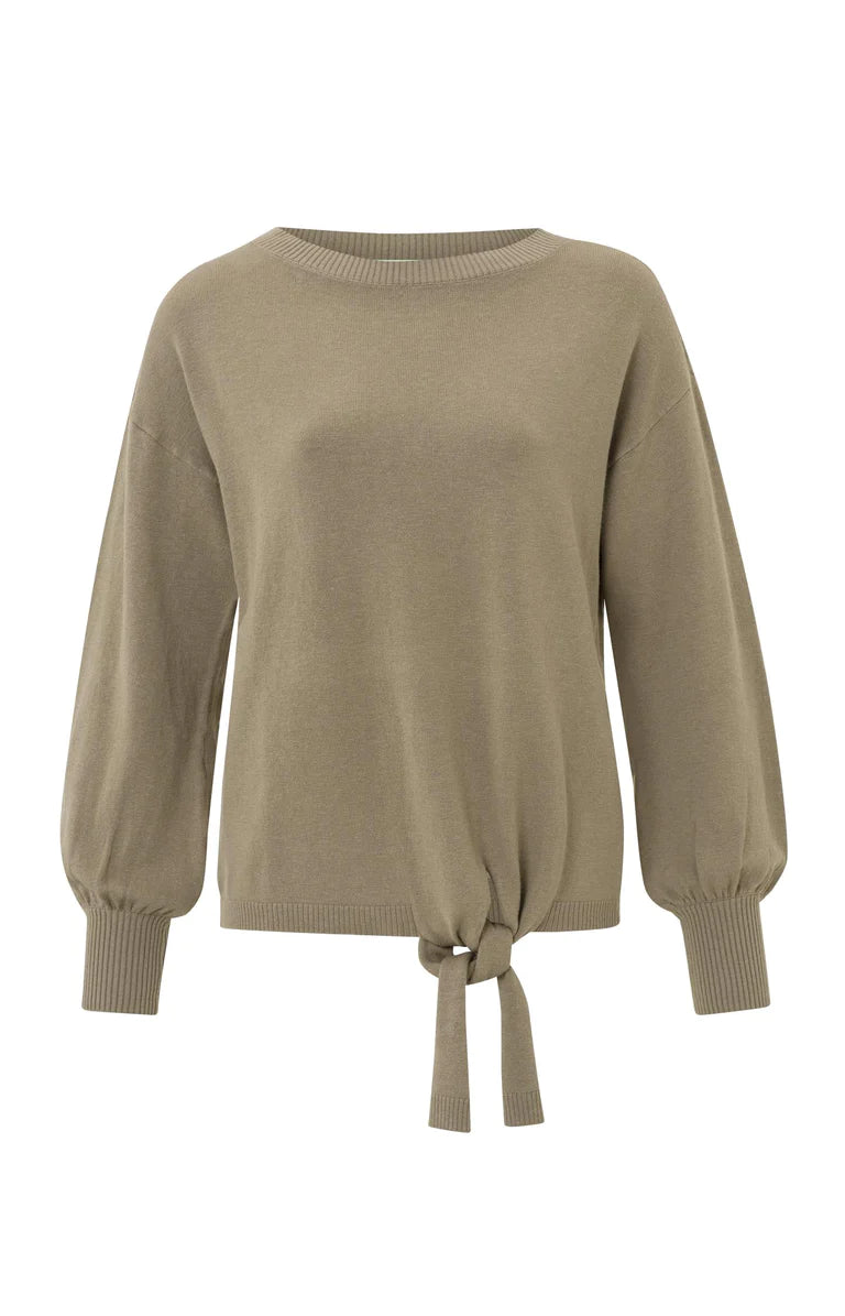 Boatneck sweater with knot Yaya the Brand