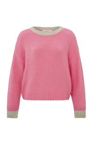 Contrast color sweater Ls Yaya the brand