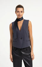 Load image into Gallery viewer, Woven gilet with satin detail Yaya the Brand