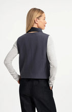Load image into Gallery viewer, Woven gilet with satin detail Yaya the Brand