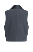 Load image into Gallery viewer, Woven gilet with satin detail Yaya the Brand