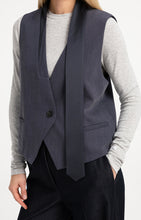 Load image into Gallery viewer, Woven gilet with satin detail Yaya the Brand