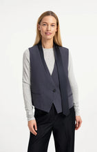 Load image into Gallery viewer, Woven gilet with satin detail Yaya the Brand
