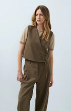 Load image into Gallery viewer, Woven gilet with wrap effect Yaya the Brand