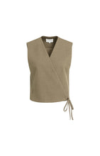 Load image into Gallery viewer, Woven gilet with wrap effect Yaya the Brand