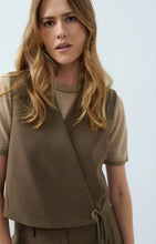 Load image into Gallery viewer, Woven gilet with wrap effect Yaya the Brand