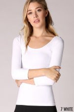 Load image into Gallery viewer, 3/4 Sleeve Scoop Neck Top ns5127