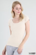 Cap Sleeve Scoop Neck Top NS5135