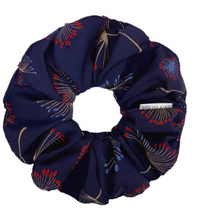 Load image into Gallery viewer, Boho Dandelion Navy Scrunchie- Oversized