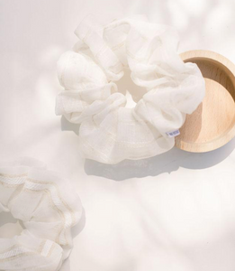 Cabana Voile Stripe Scrunchie- Oversized