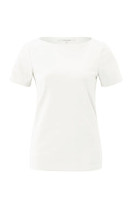 Fitted T-shirt with boatneck and short sleeves YaYa the Brand