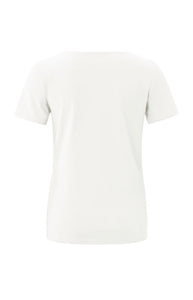Fitted T-shirt with boatneck and short sleeves YaYa the Brand