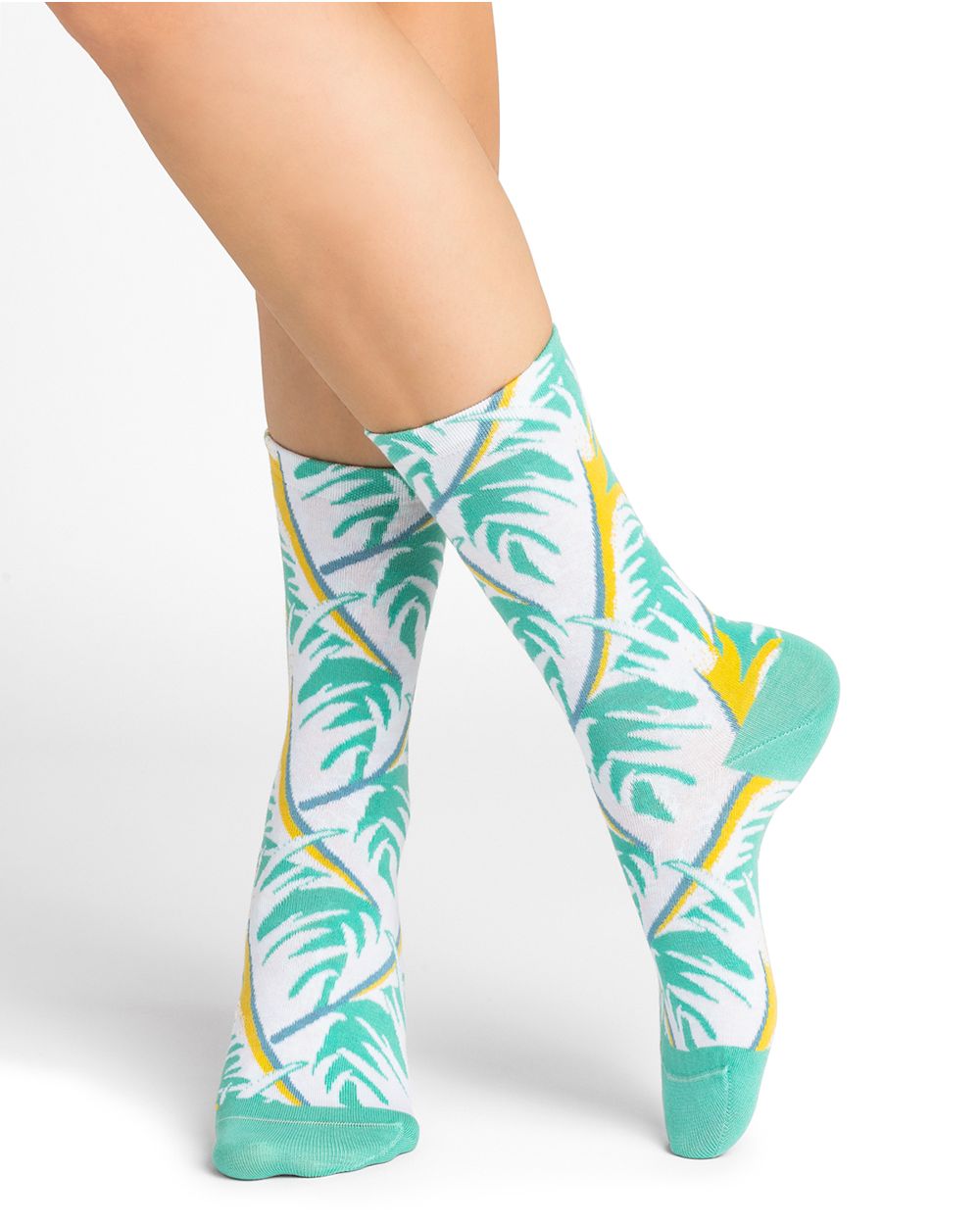 Higgledy-Piggledy Feather Socks Bleuforêt