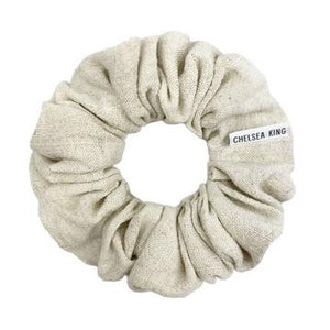 Natural Linen Scrunchie classic Chelsea King