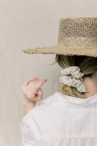 Natural Linen Scrunchie classic Chelsea King